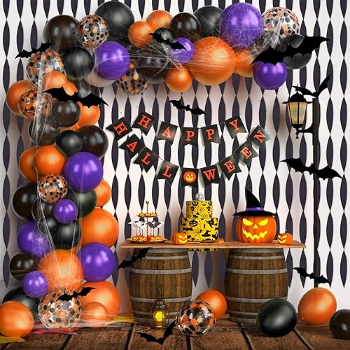 Miniatura 6 de Serpentinas negras de papel crepé de 492 pies, 6 rollos para fiesta de Halloween, boda, cumpleaños, hogar, aula, oficina, puerta, decoración de