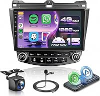 Vista 11 de Para Honda Accord 7th 2003 2004 2005 2006 2007 Android Car Stereo con Carplay inalámbrico/Android Auto 10.1 "Pantalla táctil Autoradio Soporte WiFi
