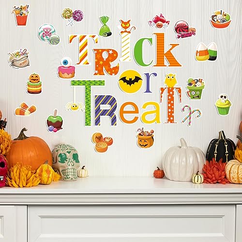 Miniatura 4 de 30 imanes de Halloween para puerta de crucero, decoración de calabaza, murciélago, truco, dulce o truco, imanes magnéticos para puerta de crucero,