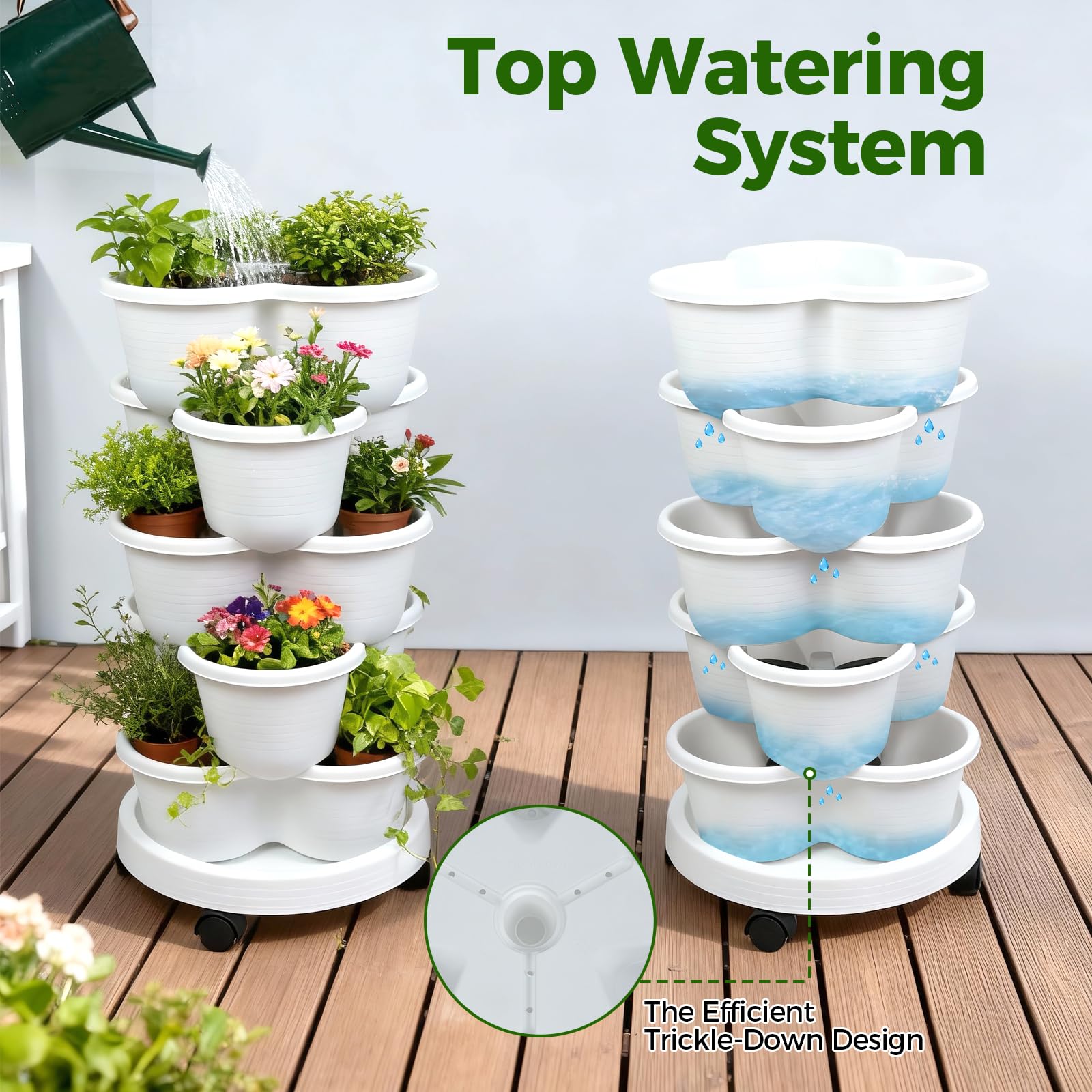 blumenkasten ton 50 cm Hochwertiger original italienischer Blumenkasten mit Olivenranke ca. 5 – La  Casa main image 1