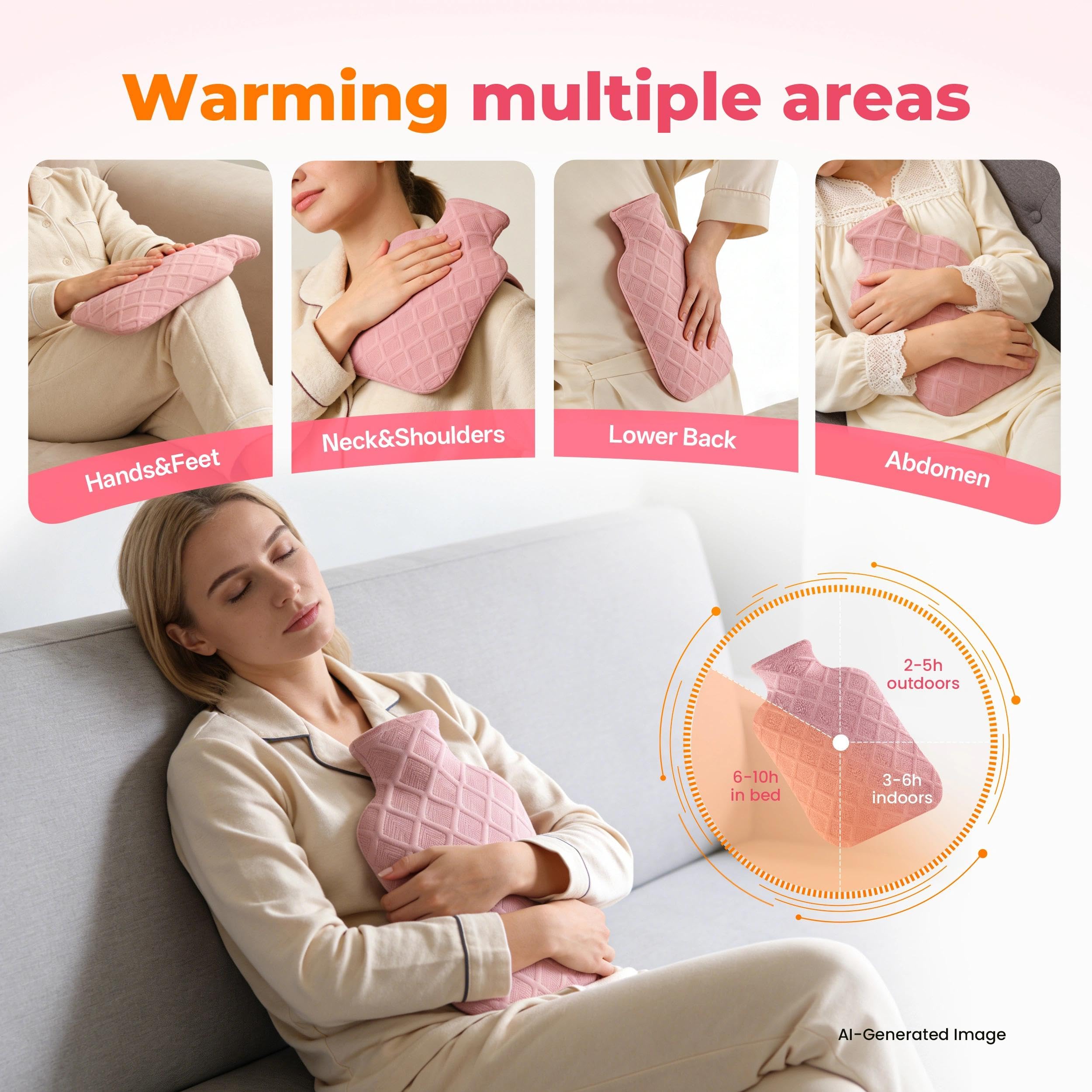Hot & Cold Therapy Hot Water Bottle - Pain Relief -3
