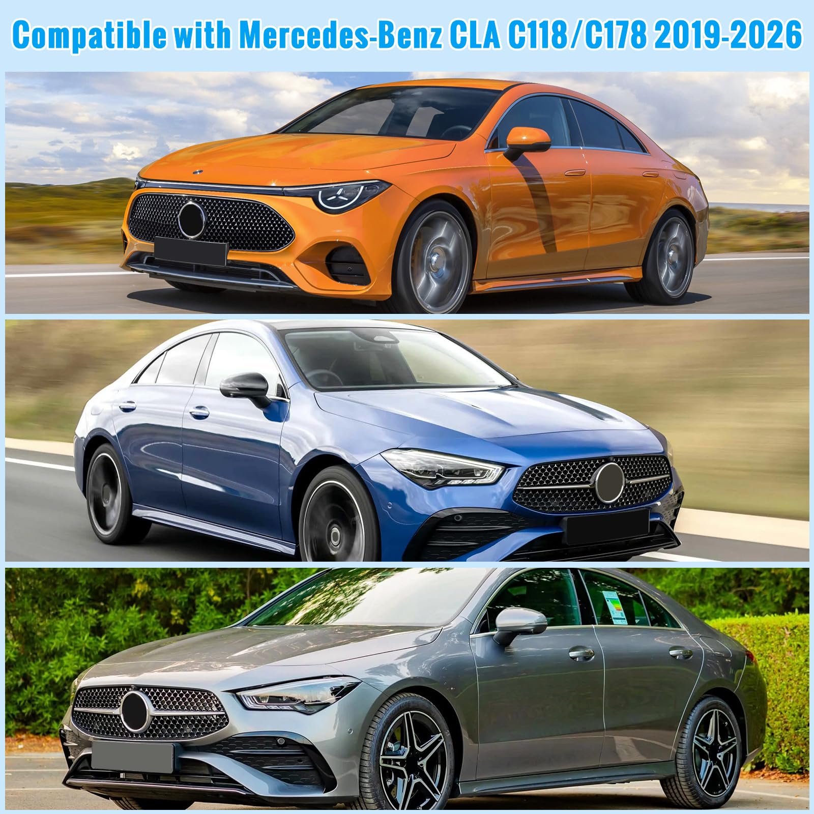 Parasole per Parabrezza Sostituzione per Mercedes-Benz CLA C118/C178 2019-2026, Pieghevole Parasole per Parabrezza Auto, Visiera Parasole per Parabrezza Anteriore Auto per Bloccare 99% Dei Raggi UV