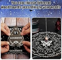 Vista 5 de Threan Tabla de adivinación de péndulo para radiestesia con conjunto de amatista, tabla de hablar de espíritu de madera, collar de péndulo