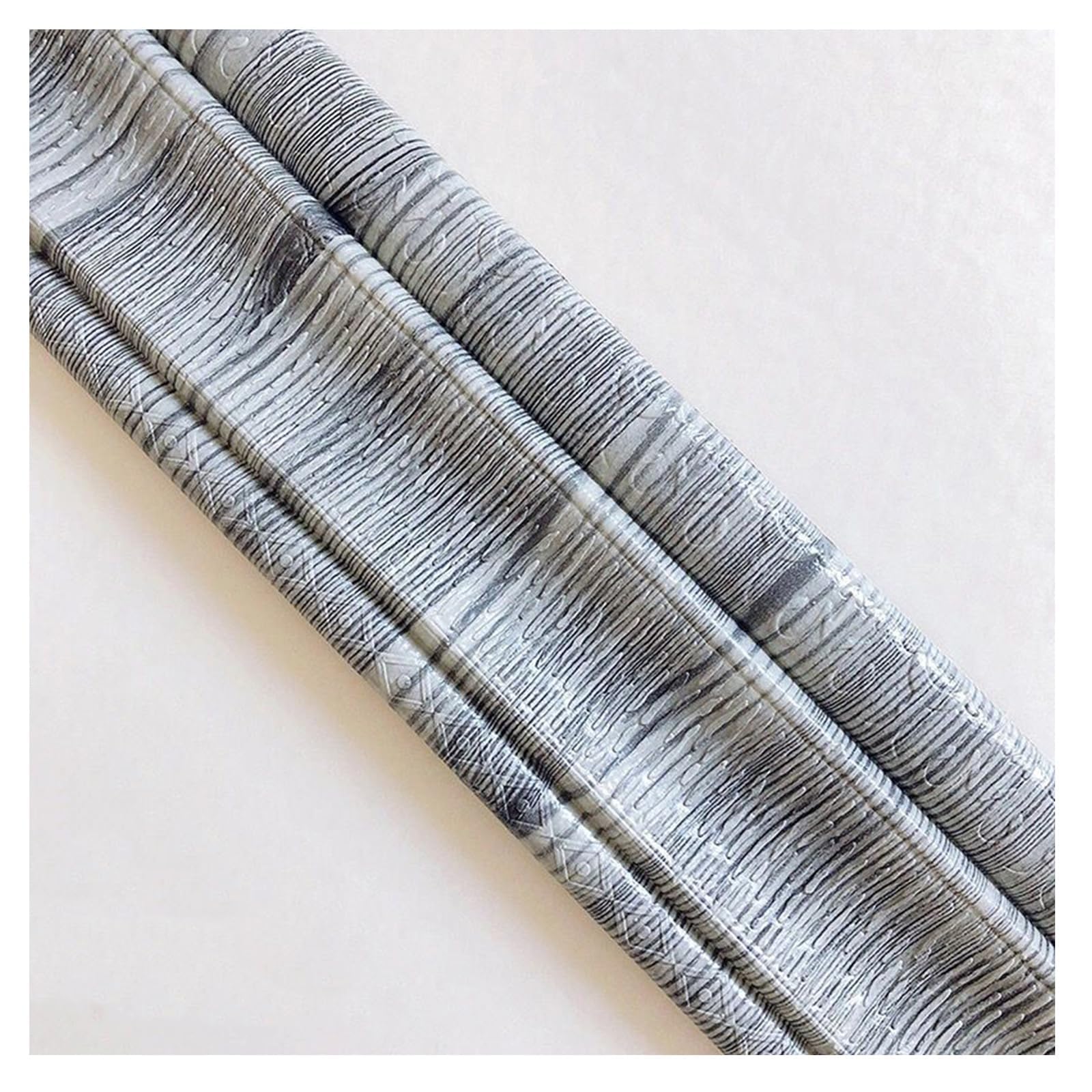 Peel and stick molding, Peel and Stick Wallpaper Border Stickers,skirting Board Trim, 3D Sticky Decorative Wall Borders Baseboard Length 2. Width 8cm PVC Cover Molding Flexible Caulk Strips(Grey)