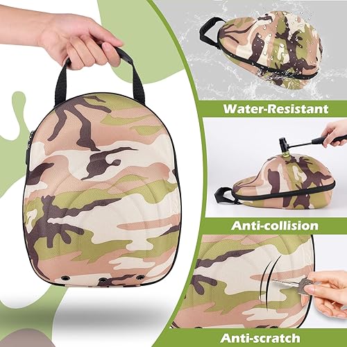 Miniatura 3 de Glamgen Funda rígida de viaje para gorras, funda para gorras de béisbol, bolsa de almacenamiento para 6 sombreros, organizador de sombreros con