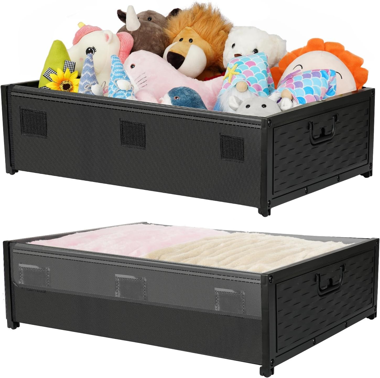 ANCOUUIN Under Bed Storage with Wheels 2 Pack Underbed