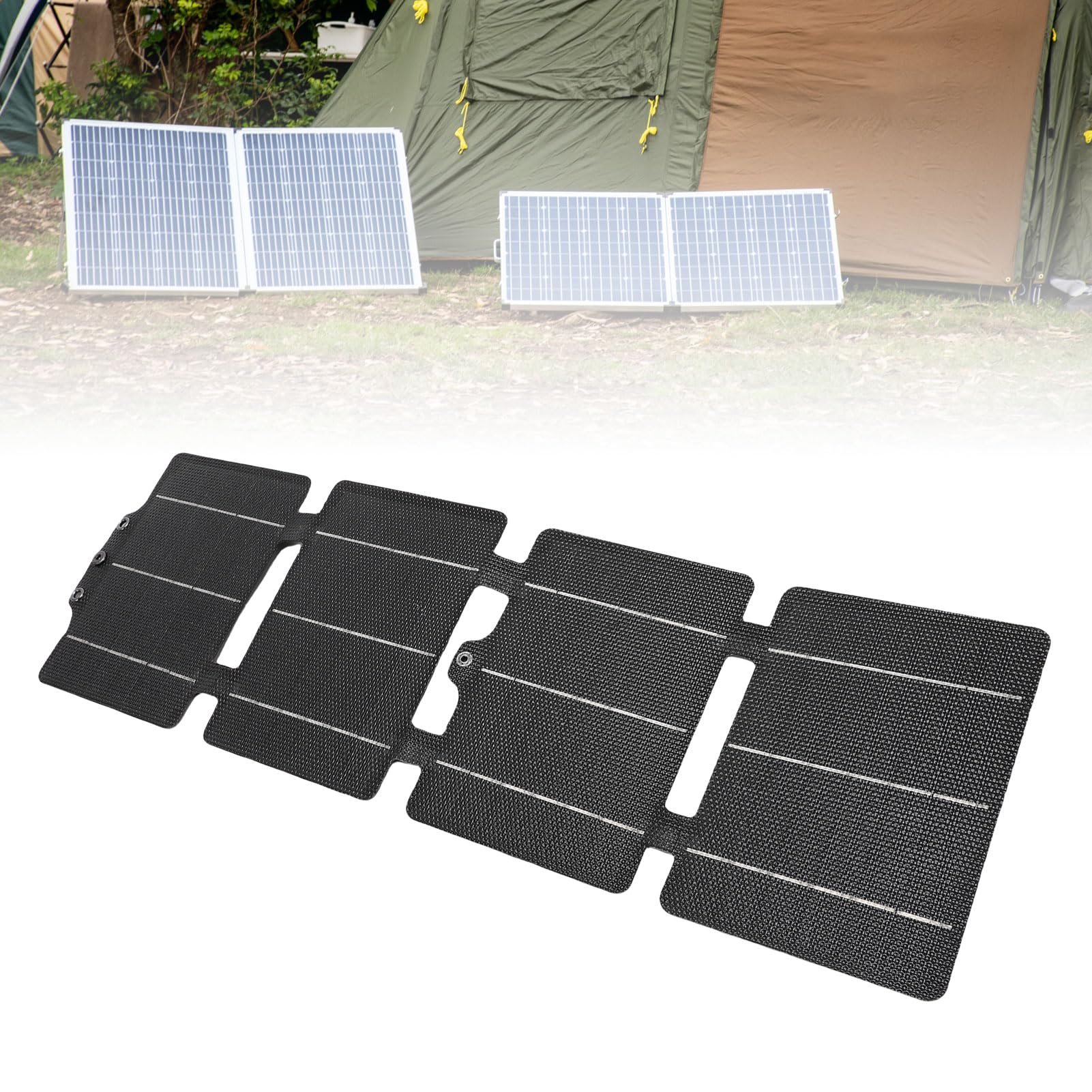 Caricatore da pannello solare pieghevole portatile da 20 W Pannello solare pieghevole in ETFE ad alta efficienza Uscita USB di tipo C per telefoni cellulari da campeggio all'aperto