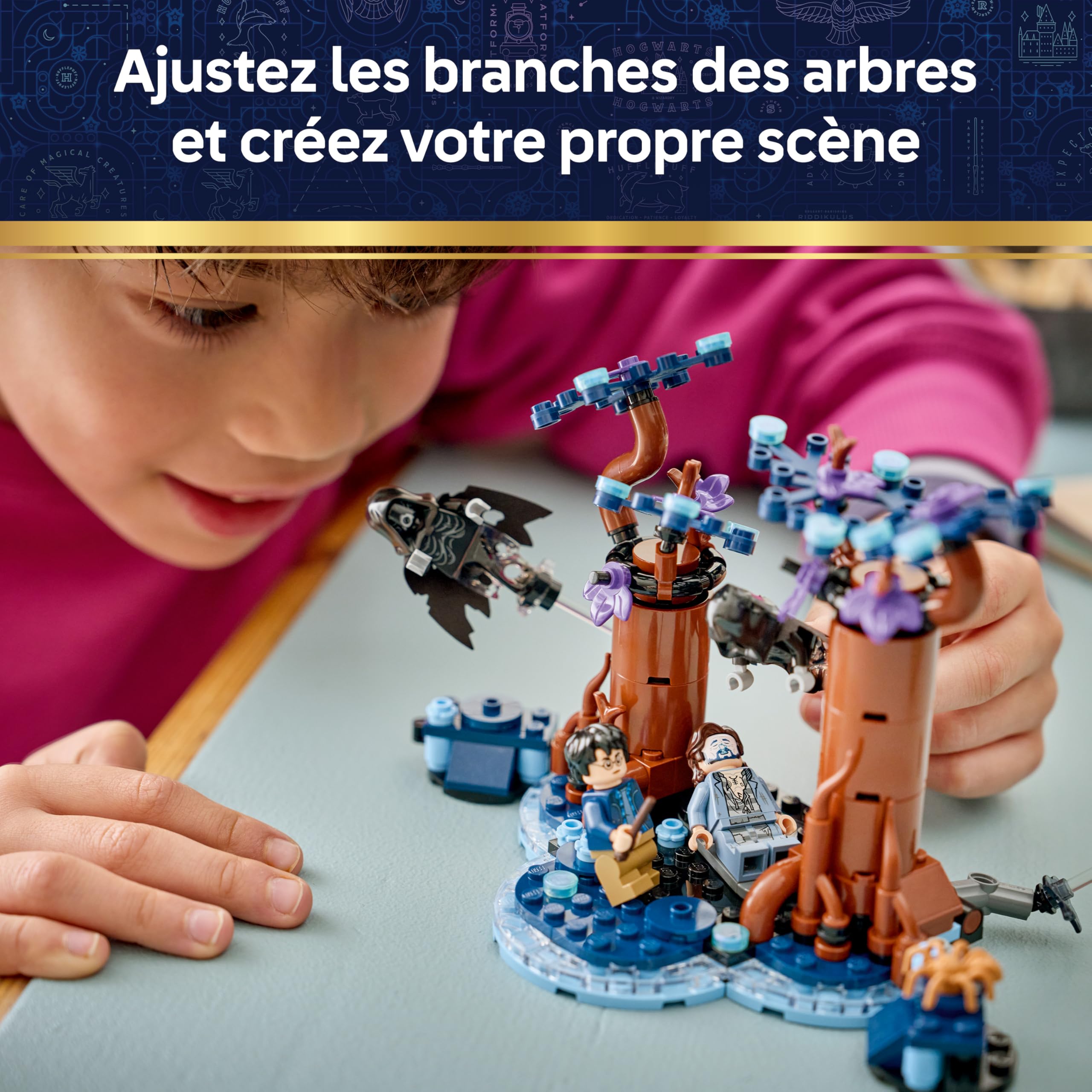 LEGO Harry Potter et Le Prisonnier d’Azkaban La Forêt Interdite : Expecto Patronum - Jouet - Maquette avec Détraqueurs, Cerf & 2 Minifigurines - Cadeau pour Garçon, Fille ou Fan dès 7 Ans 76475