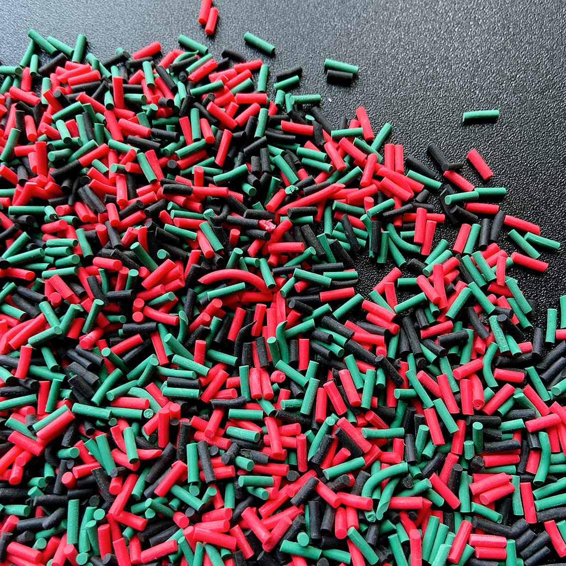 EHOPE 50g Fake Sprinkles - Resin Clay Sprinkles For Nail Art, DIY Crafts, Fake Cakes (Red Round Slices)