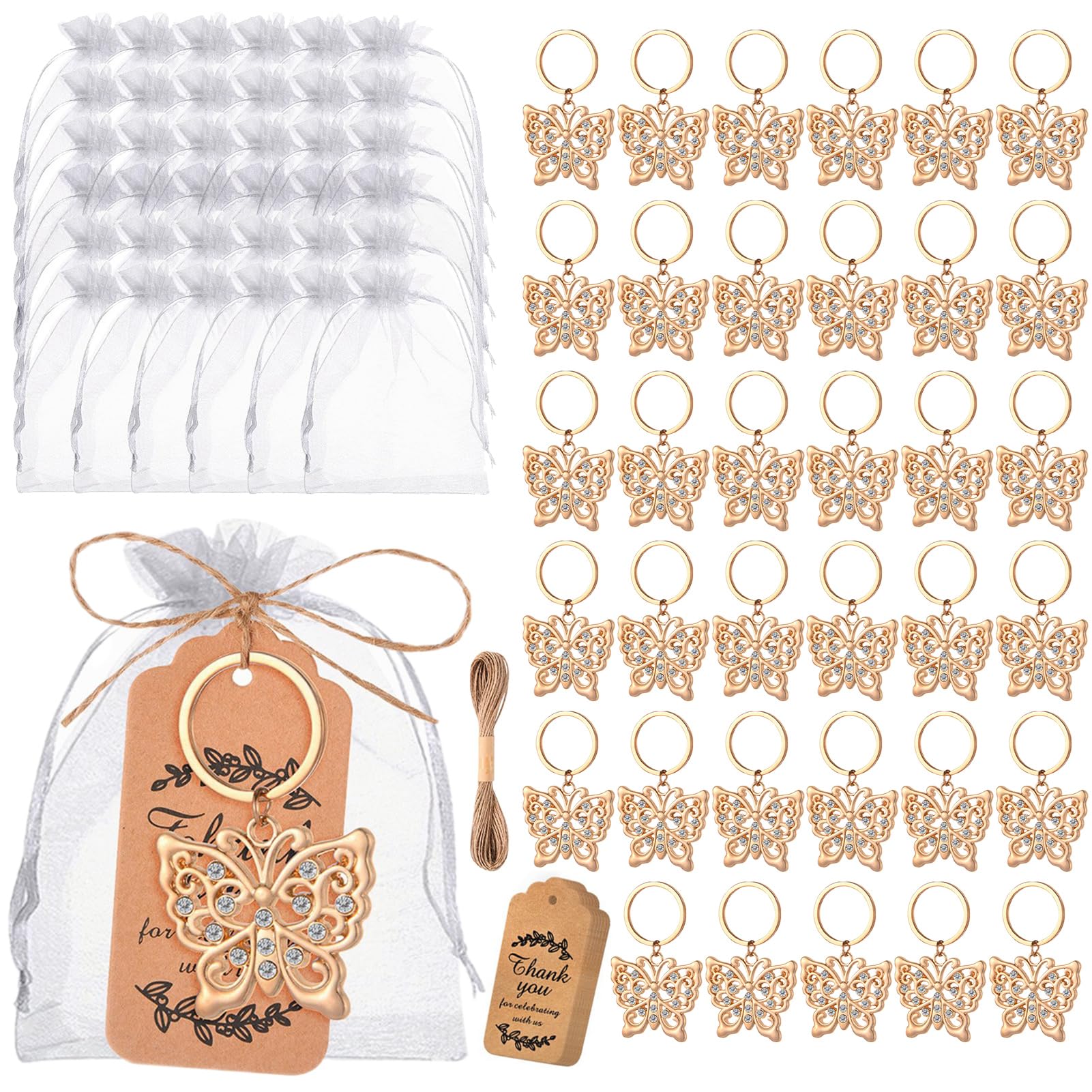 Schmetterlings Flaschenöffner Set, schmetterlingsförmige Öffner aus Zinklegierung (36 pcs)