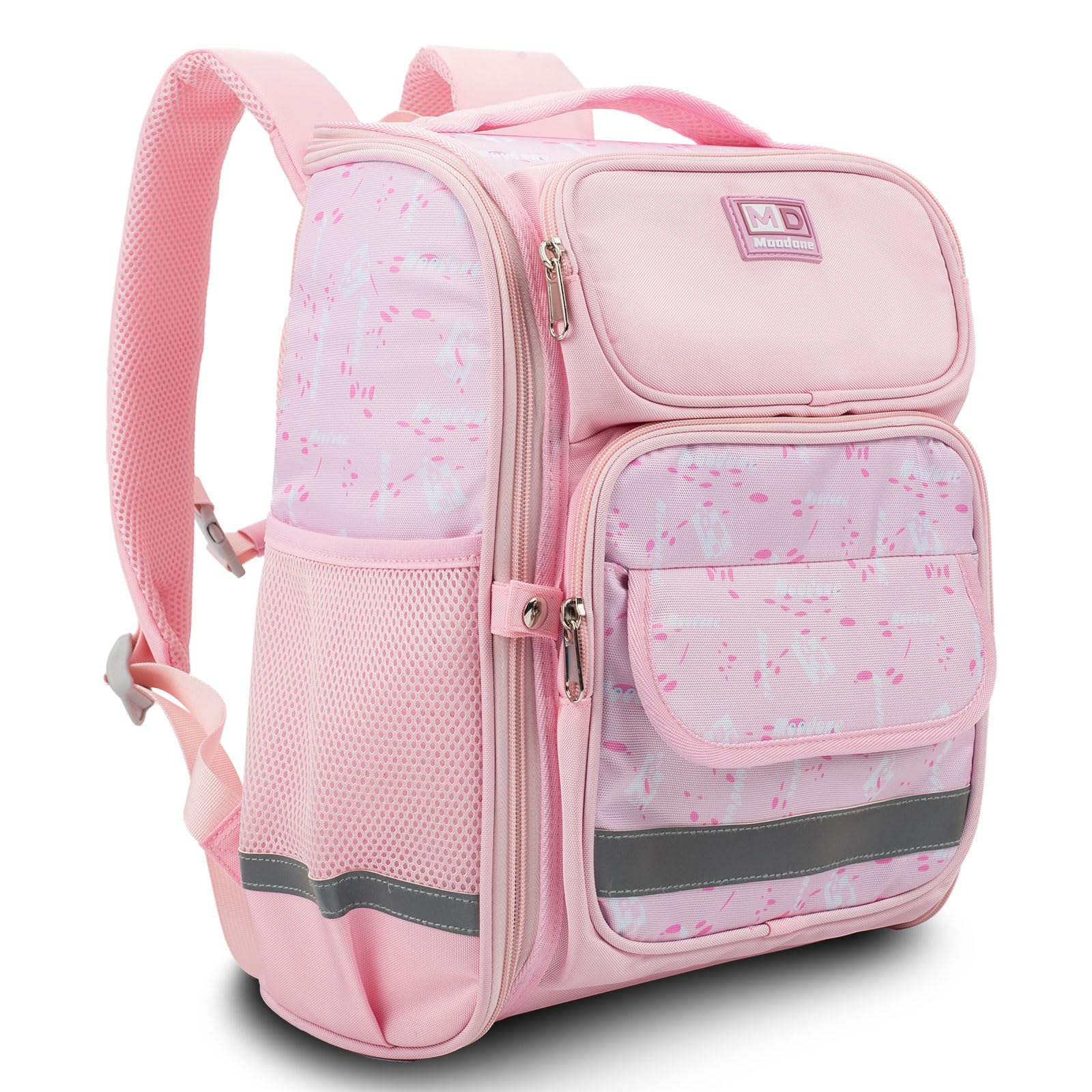 MOODONE Kids Backpack for Girls 15 Inch Cute School Bag with Multiple Compartments, Padded