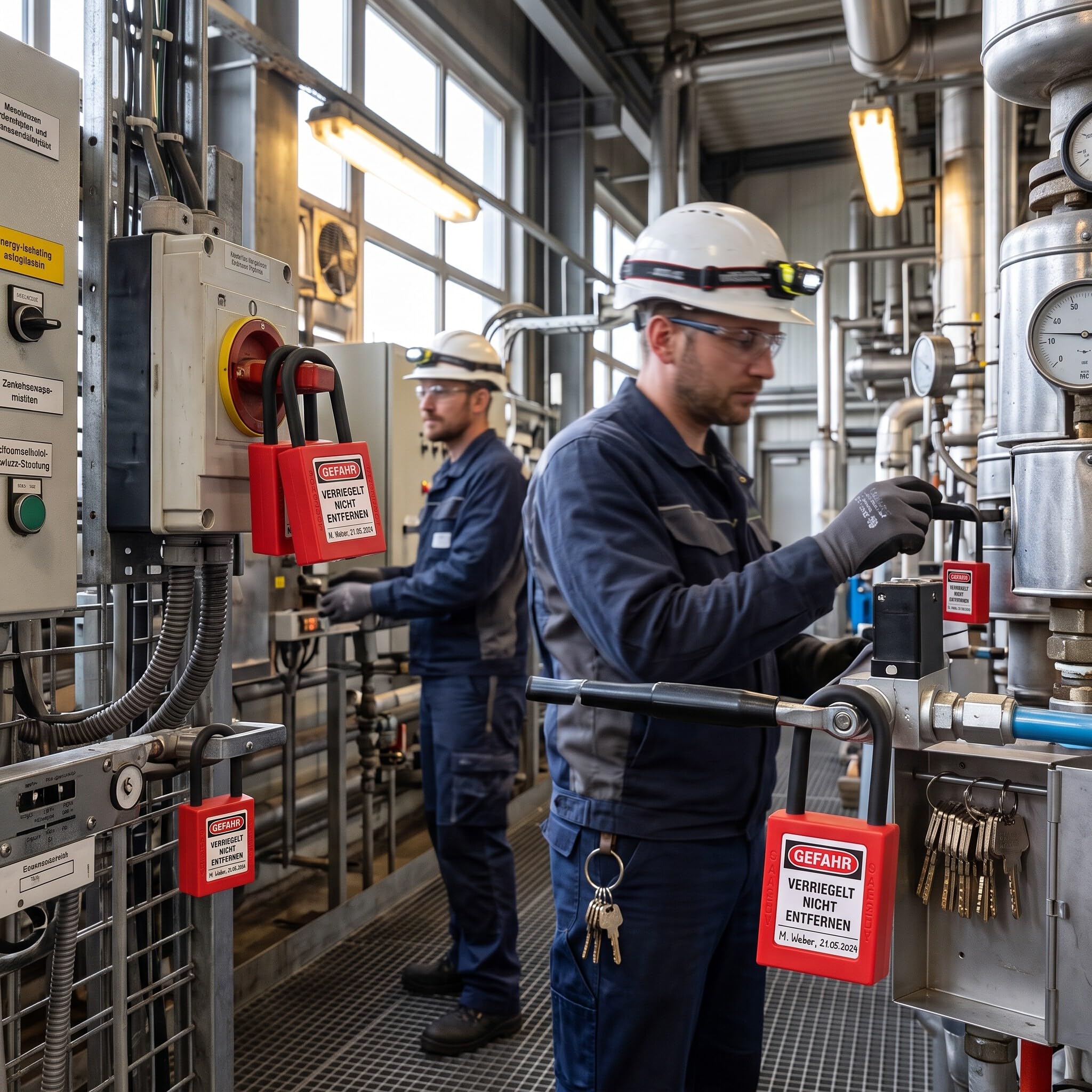 Cadenas de Sécurité, Verrou de Consignation Cadenas à Consigne Lockout Tagout Lock 38mm Nylon Industrial Engineering pour Factory Anti-poussière pour L'isolation et la sécurité (Rouge)