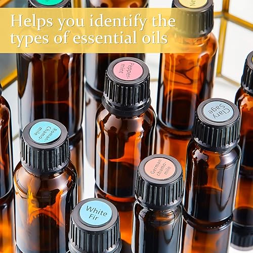 Miniatura 4 de 10 hojas de 1920 unidades, etiquetas de aceites esenciales, tapas de botellas, calcomanías para botellas de bolas enrollables y etiquetas de prueba