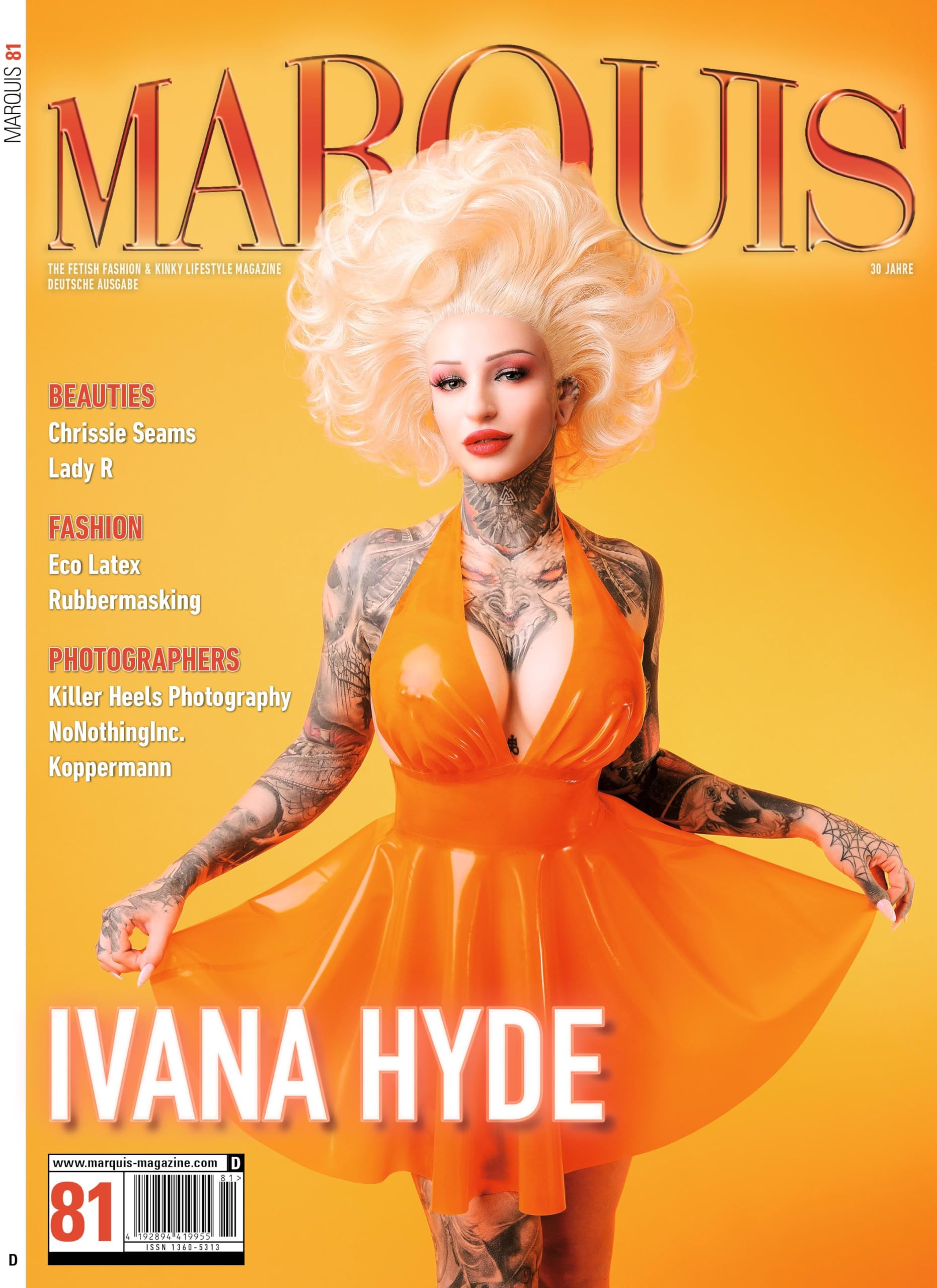 MARQUIS Magazine No. 81 - Fetish, Fashion, Latex & Lifestyle -- Deutsche Ausgabe: Das legendäre MARQUIS-Magazin Ausgabe Nr 81 - zum 30-jährigen ... Exo Latex, der Geschichte von MARQUIS und