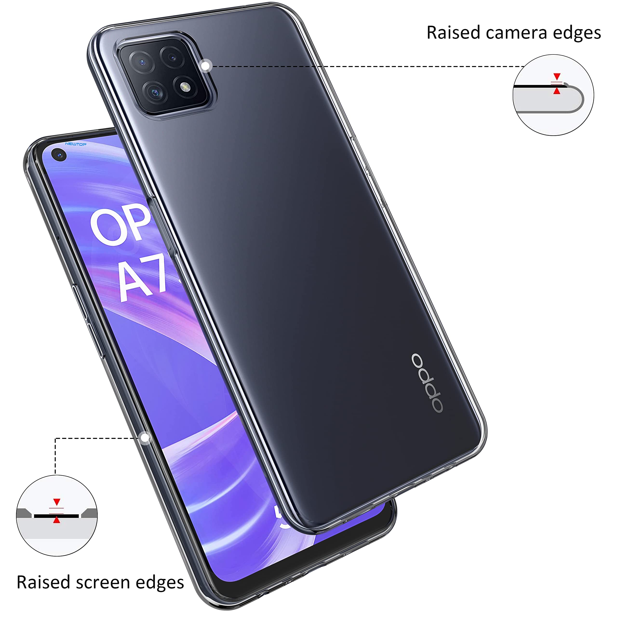 senza marchio Compatibile con Oppo A94 5G CPH2211 / Reno 5Z 5G (Reno5 Z 5G) Custodia Copertura Tasti Cover Case Gel Protezione Flessibile Posteriore Matte Silicone TPU Nero