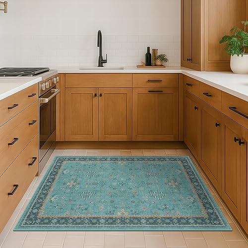 Miniatura 508 de Alfombra Boho Negra para Sala de Estar - Alfombra de Área Lavable de 10x14 Pies, Alfombras de Comedor para Debajo de la Mesa, Alfombra Suave de Pelo