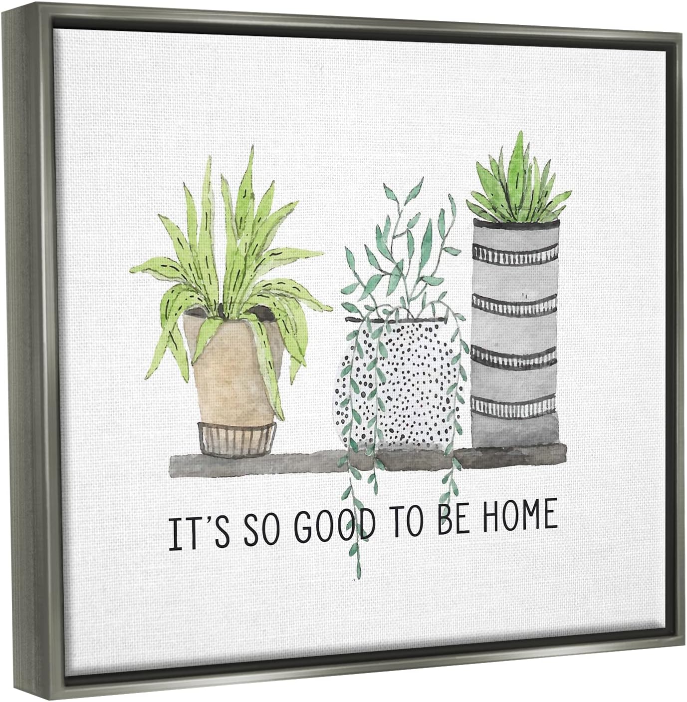 Stupell Industries Good To Be Home House Plants Various Planters, Design by Lettered and Lined