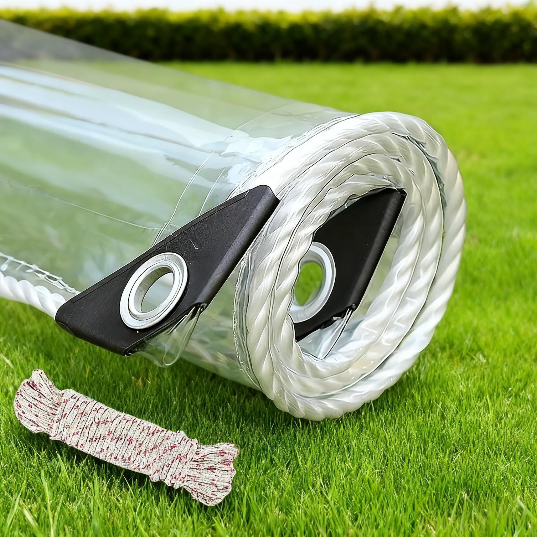 Lona transparente para muebles de jardín ideal como cortina de lluvia exterior