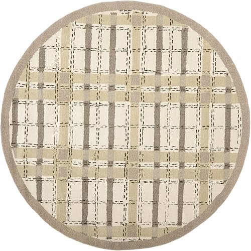 Miniatura 3 de MARTHA STEWART x SAFAVIEH MSR3613C Sharkey Gray MSR3613C Alfombra de área hecha a mano de lana y viscosa a cuadros de 9 x 12 pies