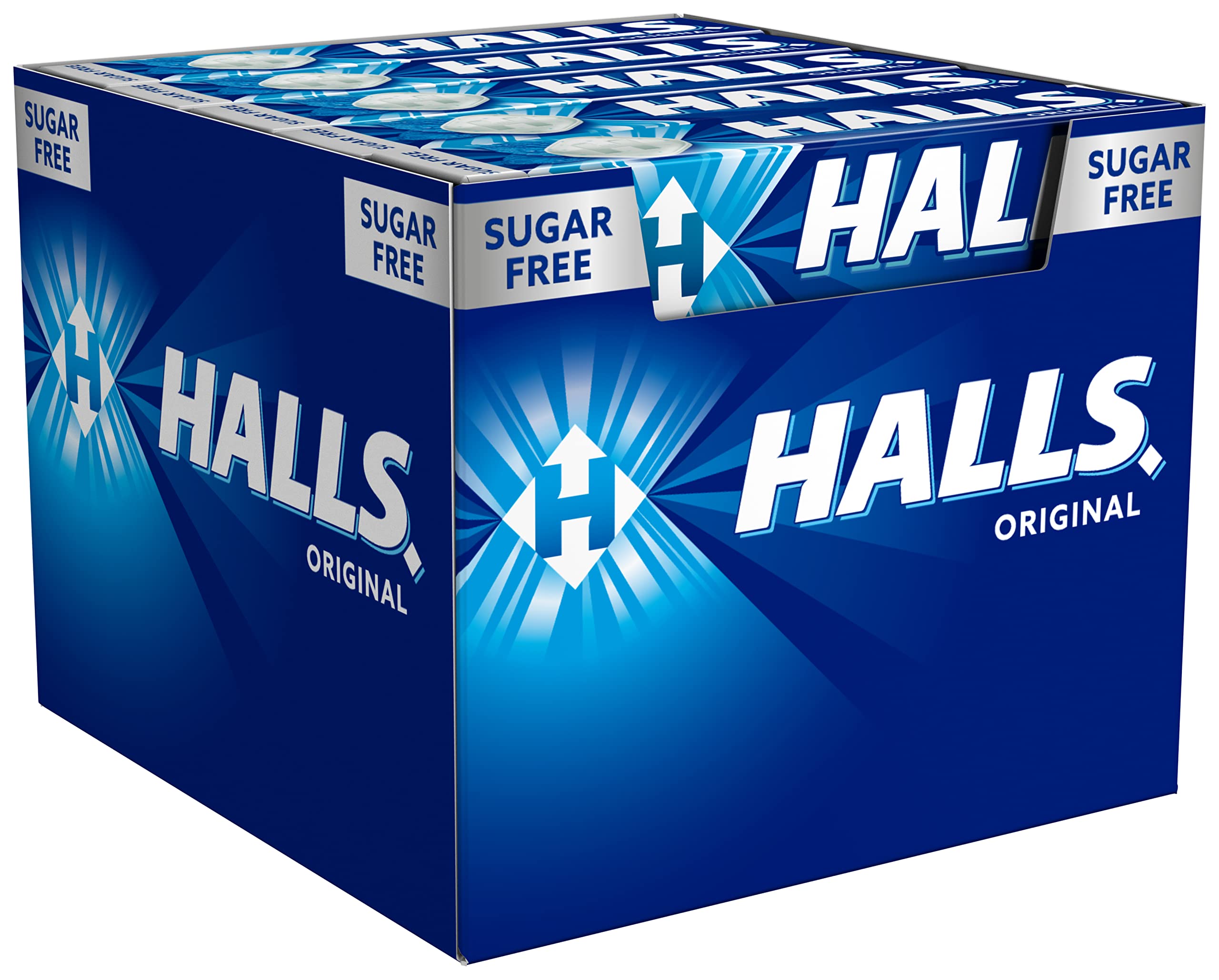 Halls Eucalipto Sin Azúcar, Caja 20 Sticks 32 g