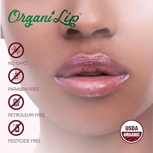 Miniatura 3 de OrganiLip Bálsamo labial orgánico con sabor a cereza paquete de 3 certificado por USDA orgánico para hidratar calmar suavizar hidratar y nutrir
