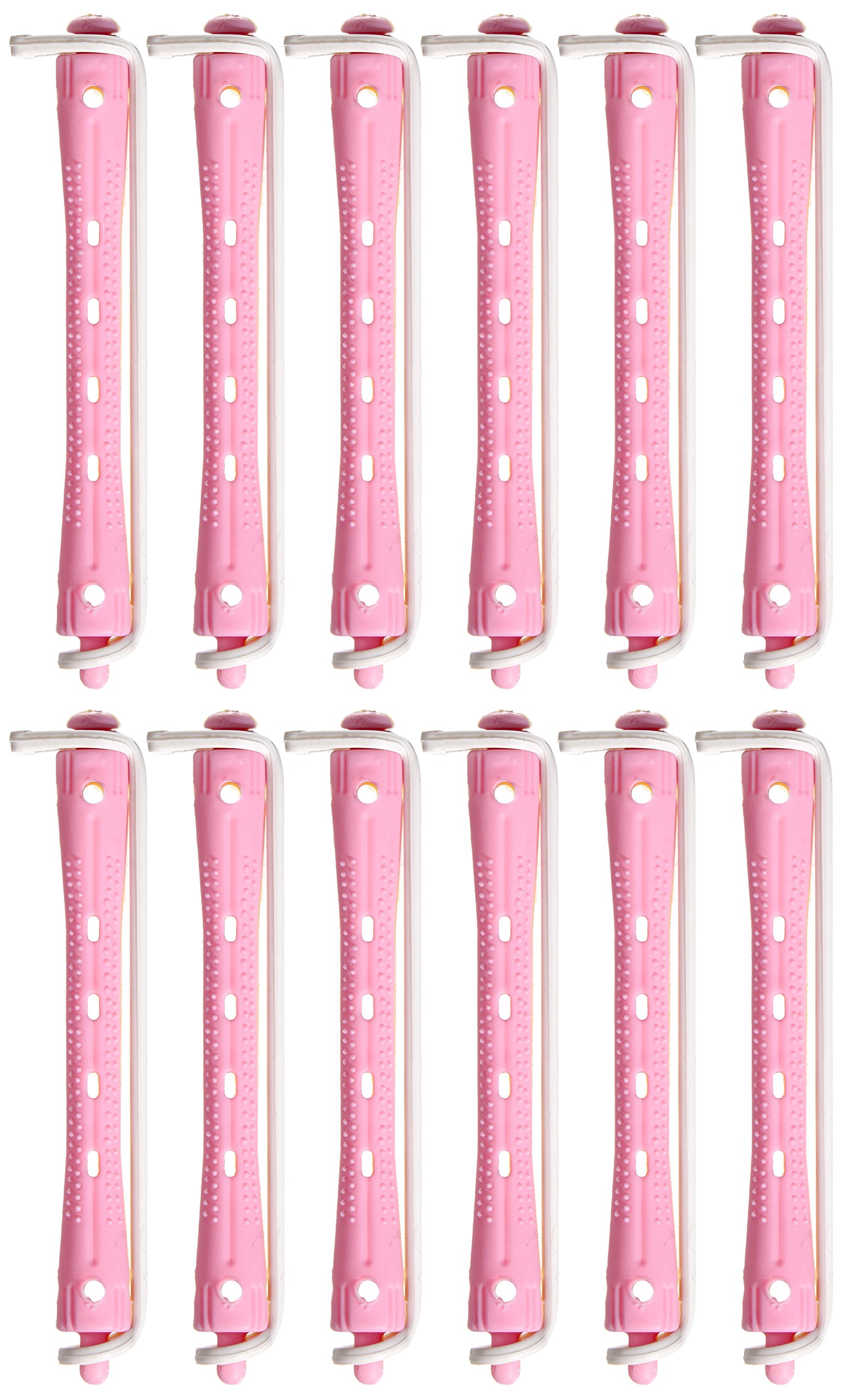 Lot De 10 Bigoudis Wella N°18035 - Diamètre 6,5 Mm - Couleurs Rose Et Jaune - Origine Allemagne
