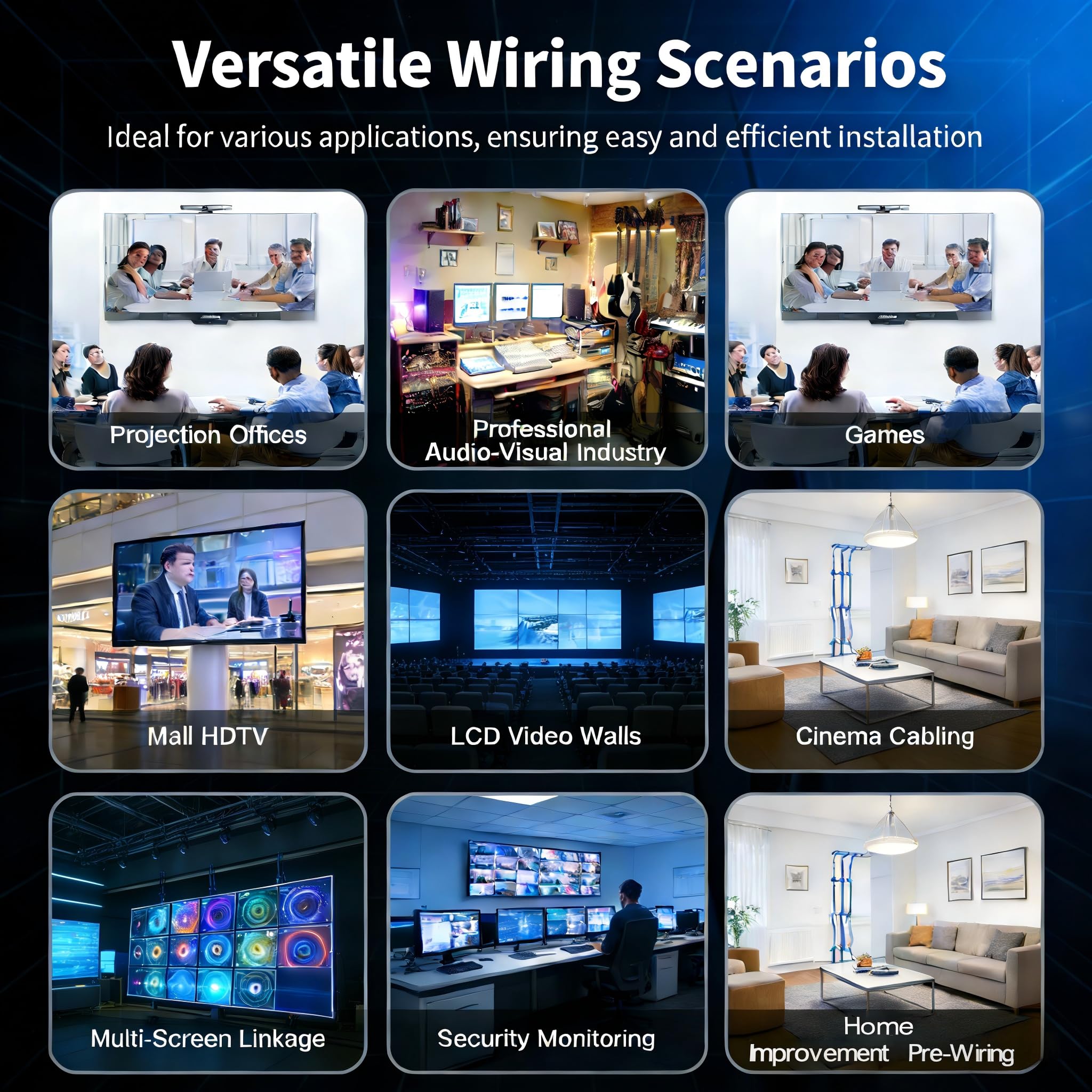 Asnish Cavo HDMI in fibra ottica 8K, 15,2 m, 2.1, ultra 48 Gbps, sottile e flessibile, ad alta velocità, 8K a 60 Hz, 4K a 120 Hz, HDR/eARC/ARC/HDCP/2.2, 3D, compatibile con PS5/TV/proiettore/DVD e
