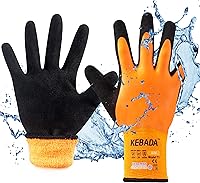 Vista 1 de Kebada T1 Guantes de trabajo impermeables de invierno para hombres y mujeres, Guantes de trabajo aislados para hombres clima frío, Guantes