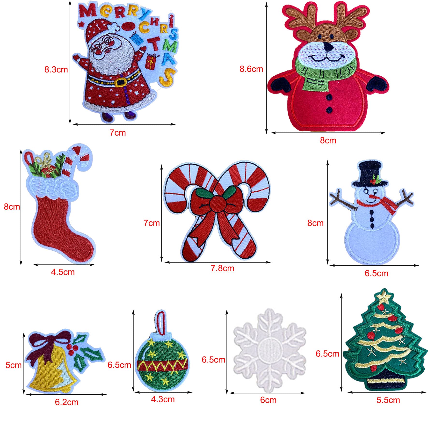 Weihnachts-Elch Aufnäher Mit Pailletten - Bügelpatch Für Kleidung & Accessoires