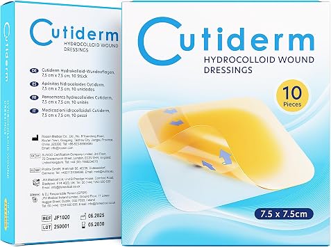 Cutiderm Bordered Hydrocolloid Dressings 7.5 x 7.5 cm - Pack of 10