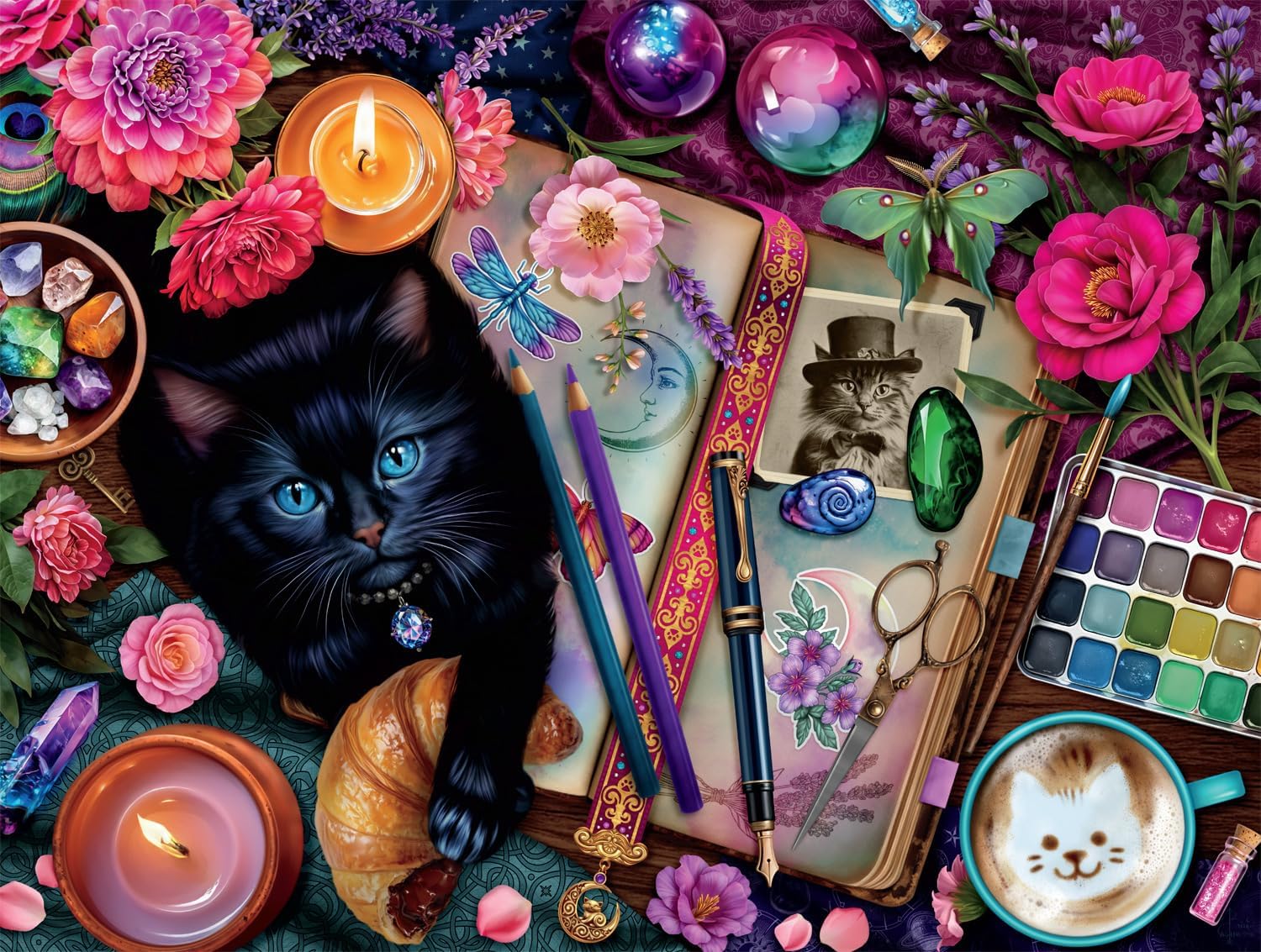 Buffalo Games – 750 Piece Cats Crafty Cats Colorful Puzzle for Adults – Precision-Cut Pieces, Beautiful Artwork, and Hours of Relaxing Fun