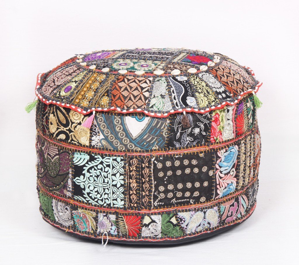 Pouf Sgabello In Seagrass YMYNY - Gambe In Metallo, Design Naturale, 32x32x45cm - Per Soggiorno, Ingresso - Foto 2