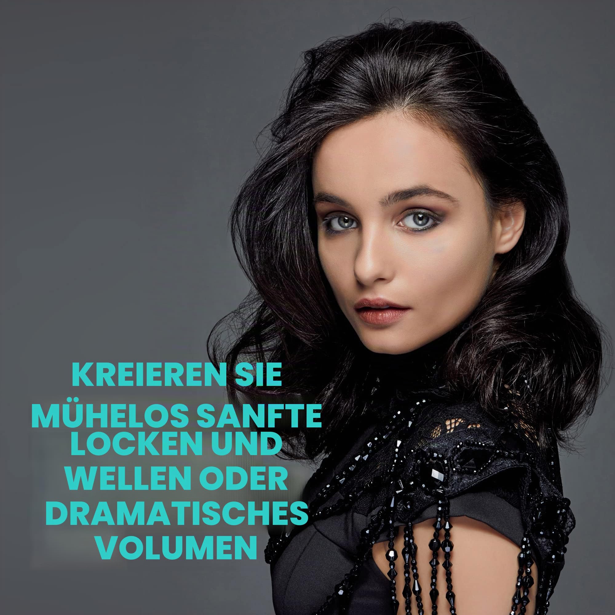 Revamp Progloss Perfect Finish Lockenstab & Wellenbürste + 4 Professionelle Haarklammern - Für Locken, Wellen und Volumen - Mit Progloss Ölen aus Keratin, Kokosnuss & Argan angereichert