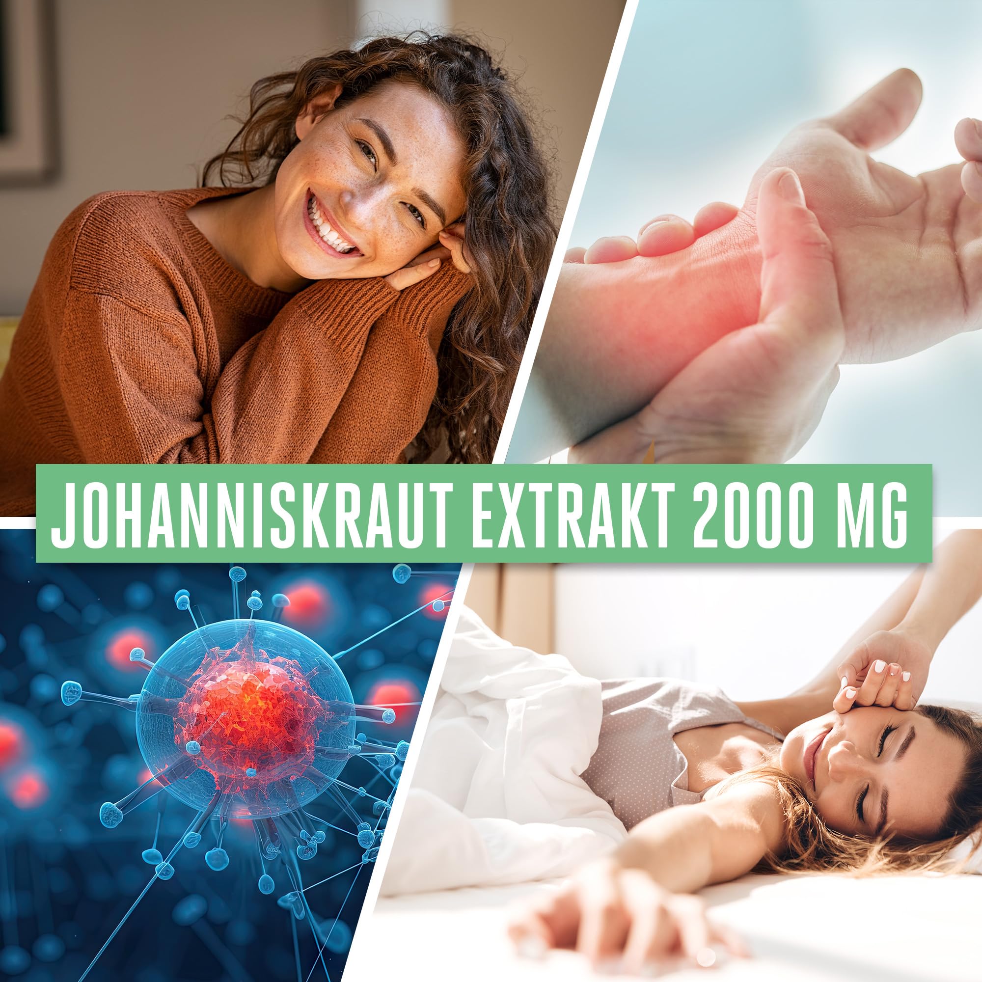 Vitabay Johanniskraut Extrakt 2000 mg • 90 vegane Kapseln • St. John's Wort • Hochdosiert • Liefert Hypericin • Schonende Verarbeitung • Made in Germany