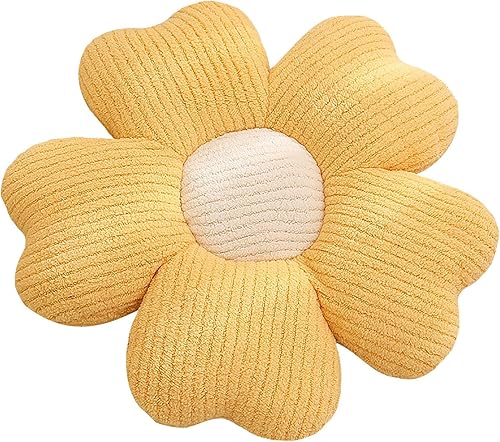 Miniatura 7 de Almohada en forma de flores, almohada con flores en la silla, cojines decorativos para el hogar, cojines de flor de cerezo (50 x 50, blanco y