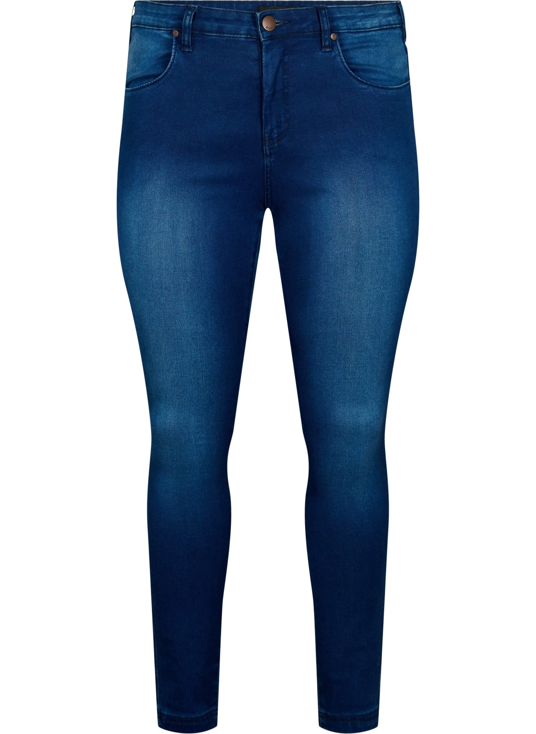 Zizzi Damen Große Größen Amy Jeans Hohe Taille Slim Gr Gr 48/82 cm Blue Denim