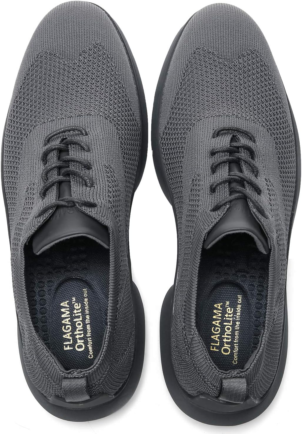 Men's Wingtip Oxford Dress Casual Knit Shoe,Dark Grey,6.5 M US