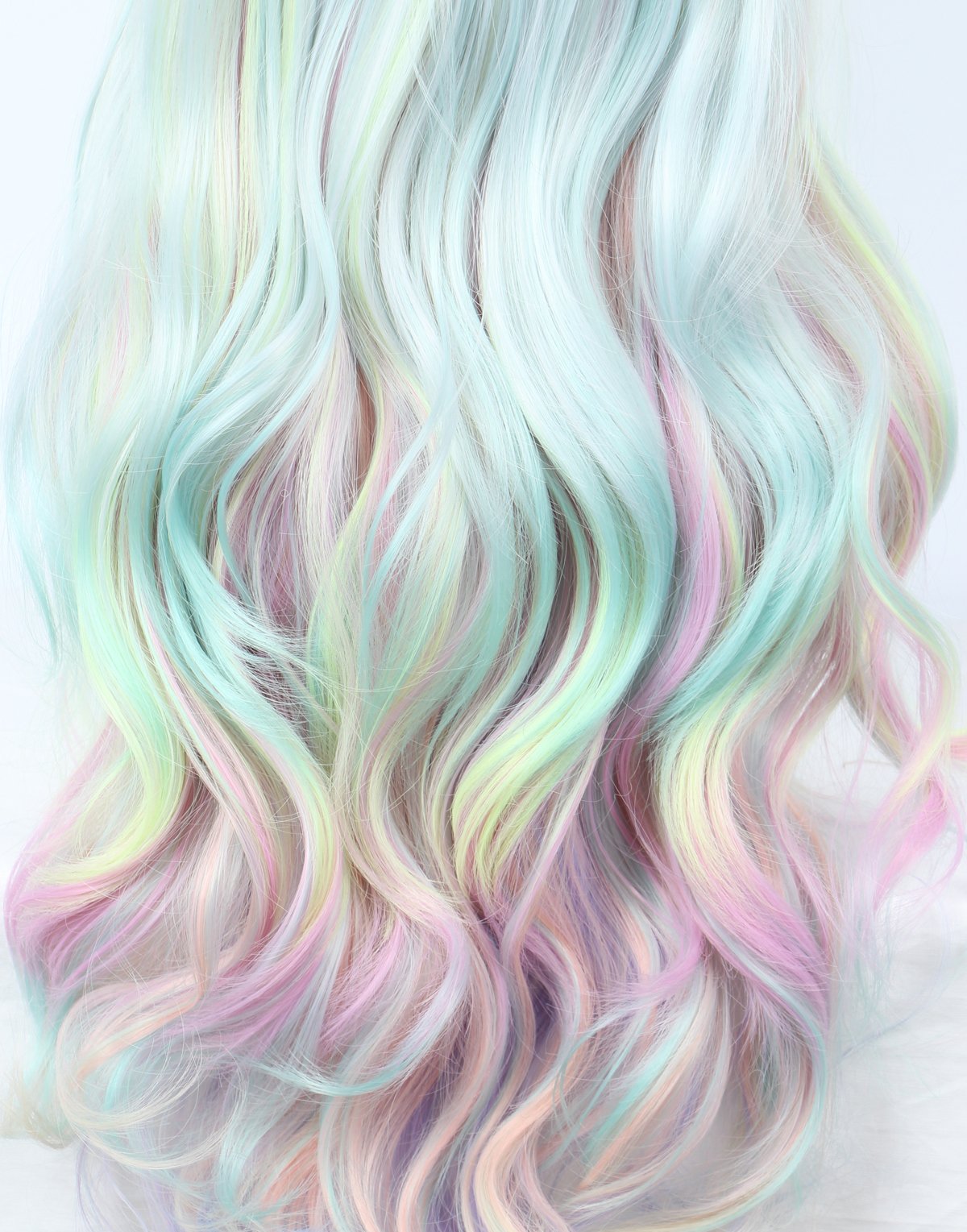Linfairy Womens Blonde Wig Costume Cosplay Wig + 50cm Ponytail: long ombre