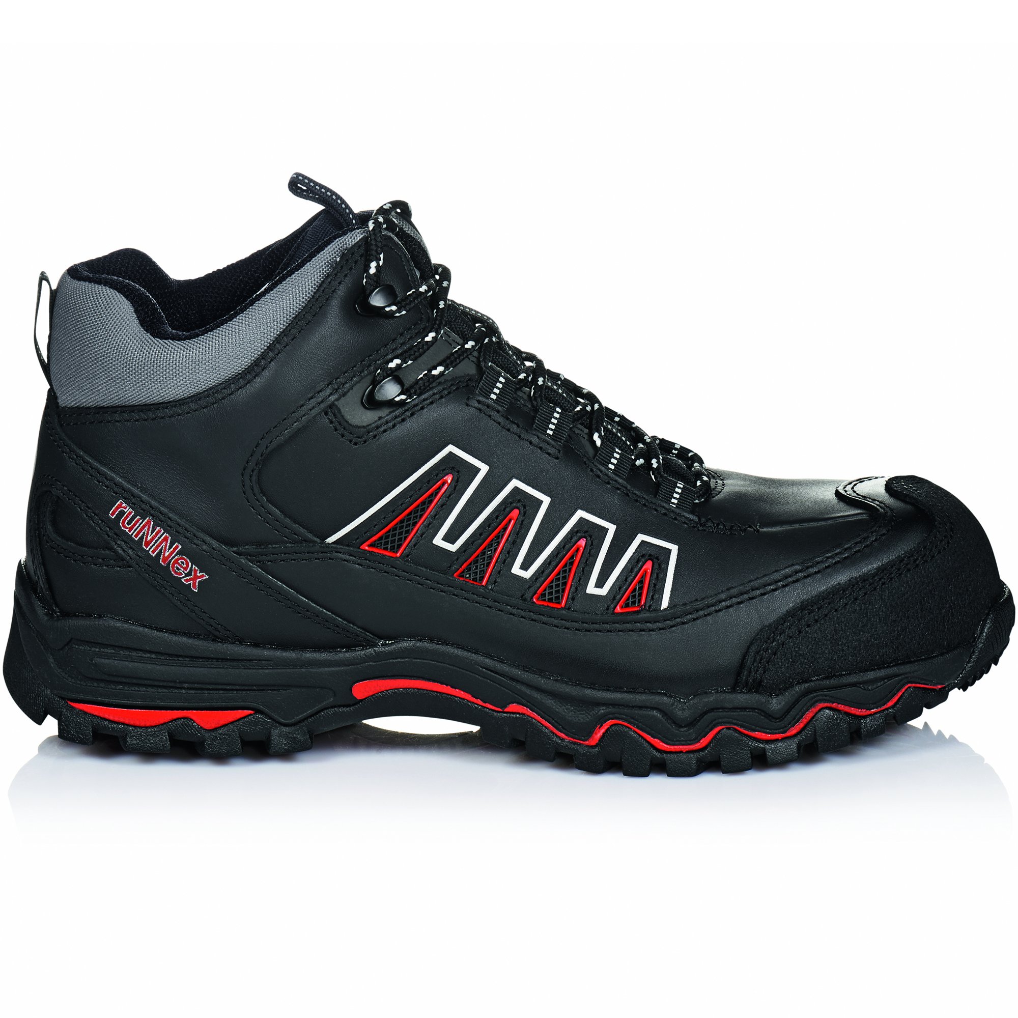 ruNNex Sicherheitshochschuhe LightStar leichte Schnürstiefel Größe 48, schwarz, 5321
