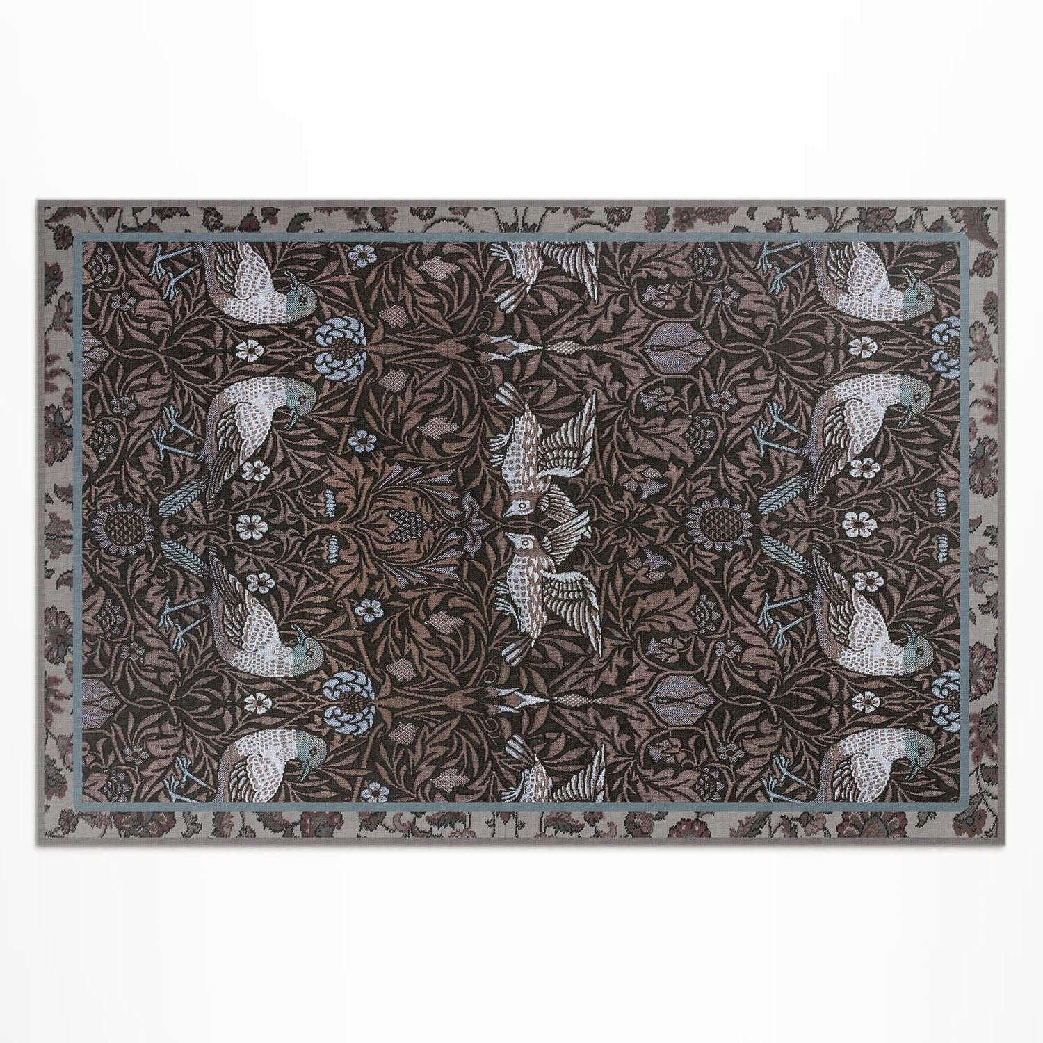 Tapis de balcon décoration fleurs d'oiseaux de lierre pour porche fleuri