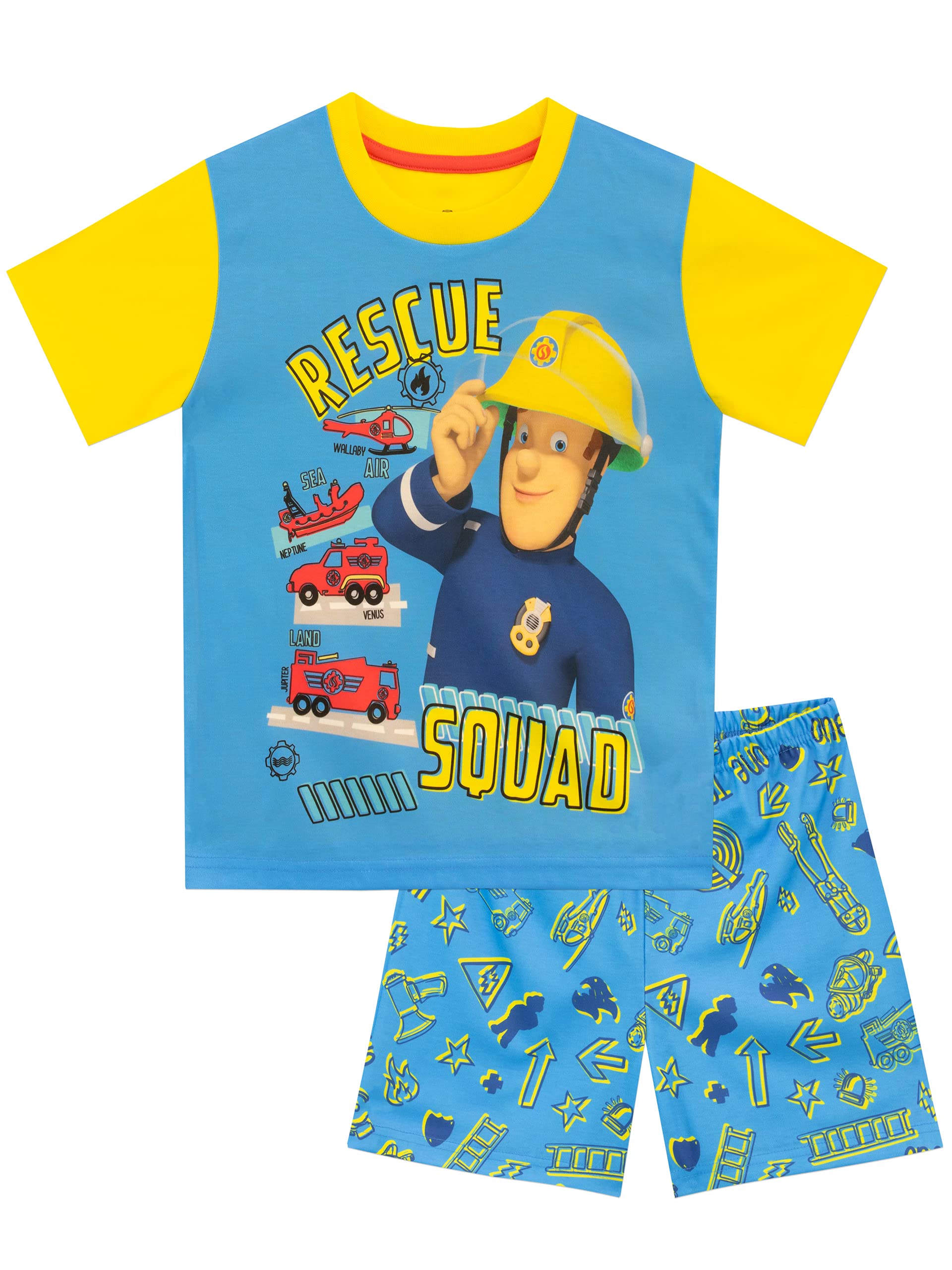 Fireman Sam Boys Blue Fireman Pyjamas 2-3 Years