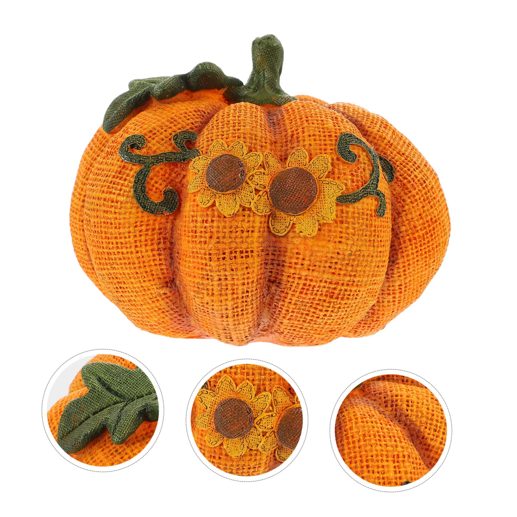 GARVALON Lovely Resin Pumpkin Model for Thanksgiving Day Decor Lifelike Miniature Pumpkin for Home Garden and Party Decorations Vivid and Realistic