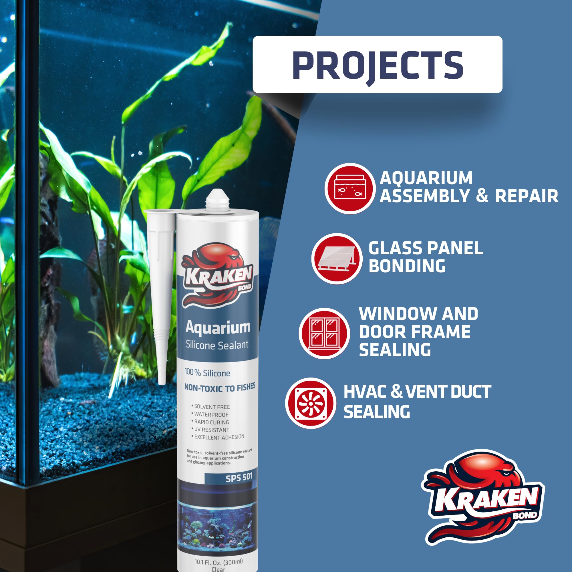 Kraken Bond Aquarium Silicone - 2 Pack -3