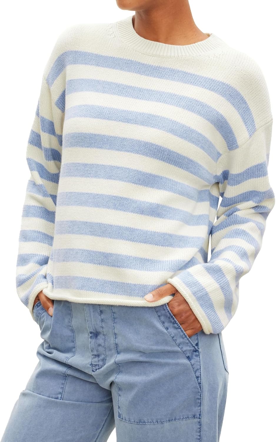 Velvet by Graham & Spencer Womens Lex Cotton Cashmere Sweater - Image 2