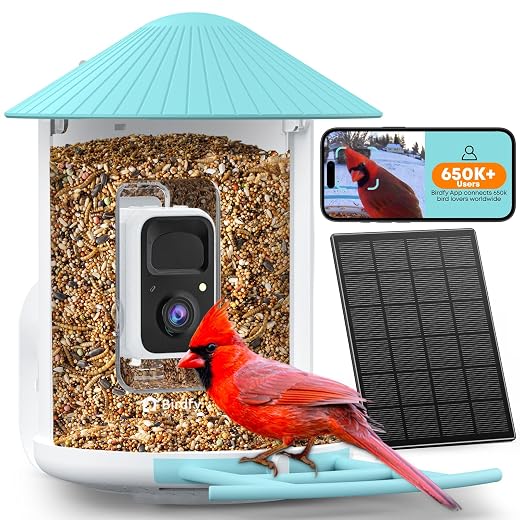 NETVUE Birdfy Lite - Smart Bird Feeder with Camera, Bird Watching Camera, Auto Capture Bird Videos & Motion Detection, Wireless Camera Ideal Gift for Bird Lover