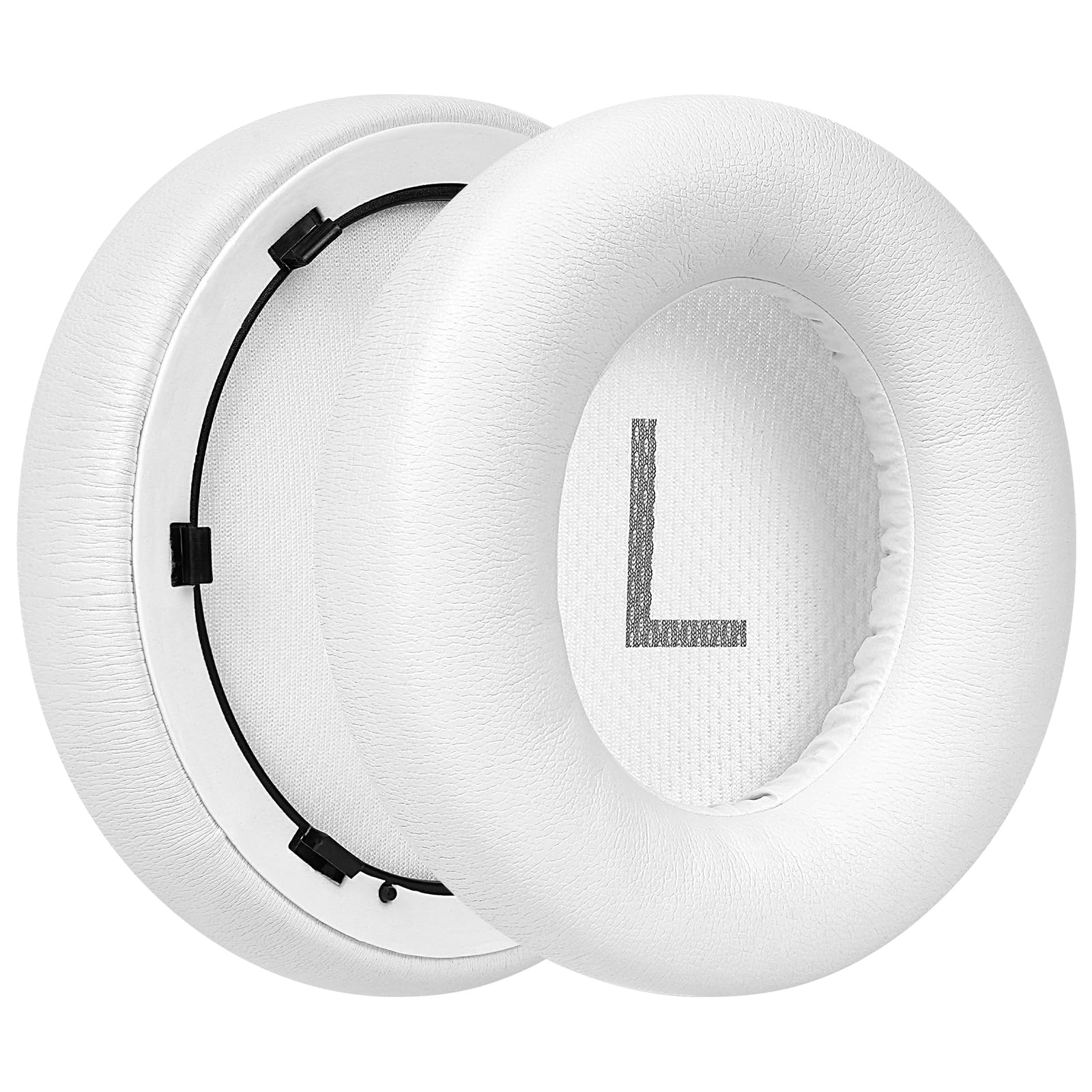 Geekria QuickFit Replacement Ear Pads for Anker Soundcore Life Q45, Space Q45 Headphones Ear Cushions, Repair Parts (White) - Image 2
