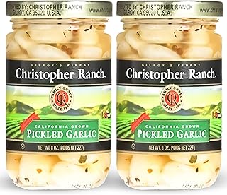 Christopher Ranch Pickled Garlic Award Winning Heirloom Fresh Garlic & Spicy Pickles Freshly Made Ideal for Cooking Health...