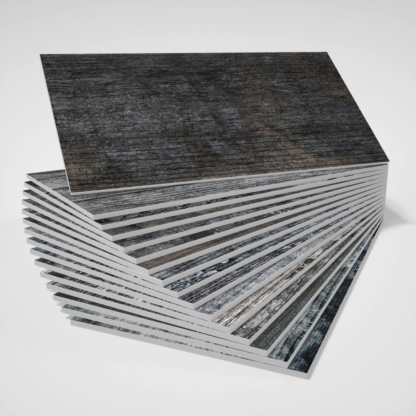Drewniane naklejki na płytki, wodoodporne, efekt 3D, samoprzylepne naklejki ścienne do łazienki i kuchni, dekoracja schodów, opakowanie 10 sztuk, 10,16 x 20,32 cm