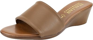 ITALIAN Shoemakers Jaspi Elegant Wedge Womens Slide Sandals with Single Band Sandals for Women