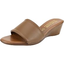ITALIAN Shoemakers Jaspi Elegant Wedge Womens Slide Sandals with Single Band Sandals for Women